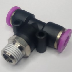 Conector en T, tubo 6mm - R1/8